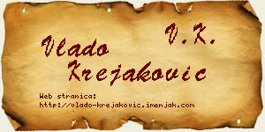 Vlado Krejaković vizit kartica